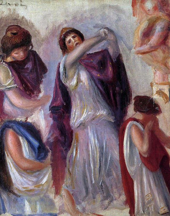  Pierre Auguste Renoir Scene Antique - Femmes aux Peplums - Canvas Art Print