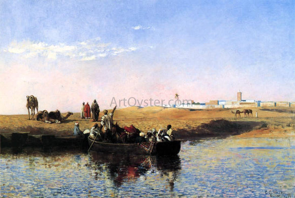  Edwin Lord Weeks Scene at Sale, Morocco - Canvas Art Print