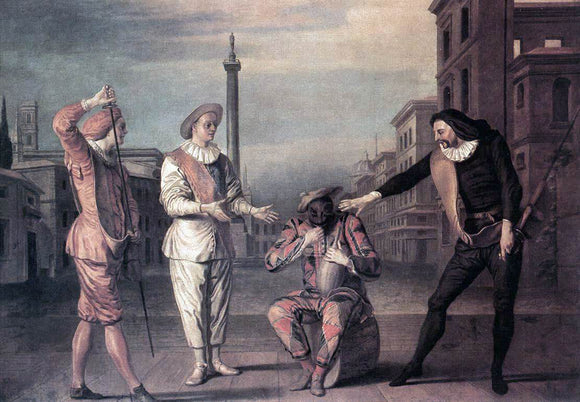  Claude Gillot Scene from the 'Master Andrew's Tomb' - Canvas Art Print