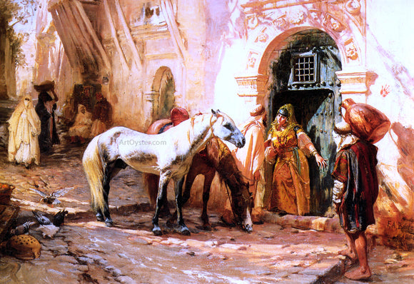  Frederick Arthur Bridgeman Scene in Morocco - Canvas Art Print