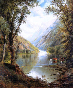  Edmund Darch Lewis A Scene in the Catskills - Canvas Art Print