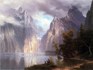  Albert Bierstadt A Scene in the Sierra Nevada - Canvas Art Print