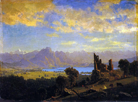  Albert Bierstadt Scene in the Tyrol - Canvas Art Print