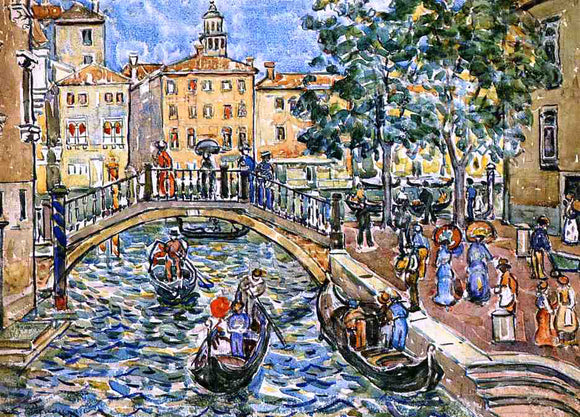  Maurice Prendergast Scene of Venice - Canvas Art Print