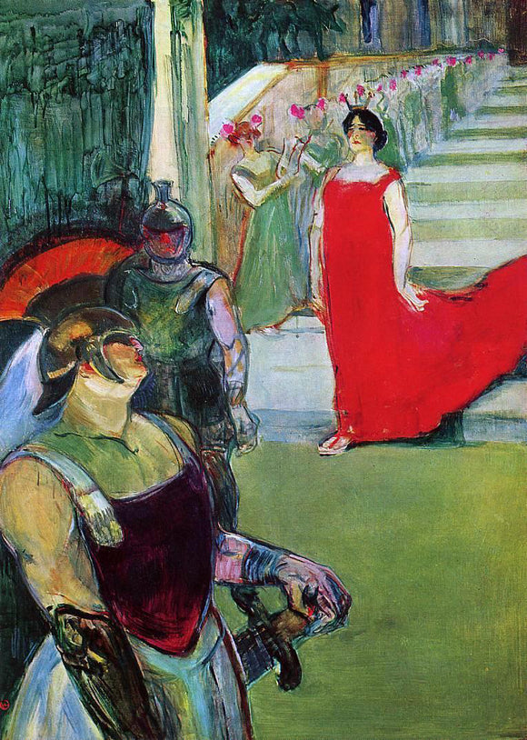  Henri De Toulouse-Lautrec Scenes from 'Messaline' at the Bordeaux Opera - Canvas Art Print