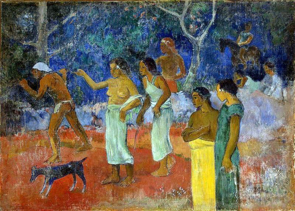  Paul Gauguin Scenes from Tahitian Live - Canvas Art Print