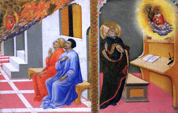  Sano Di Pietro Scenes from the Life of St Jerome - Canvas Art Print