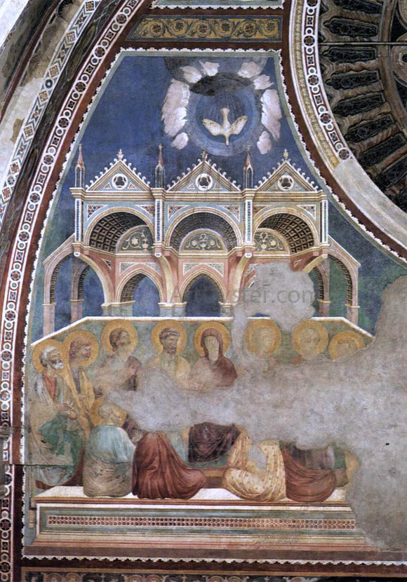  Giotto Di Bondone Scenes from the New Testament: Pentecost (Upper Church, San Francesco, Assisi) - Canvas Art Print
