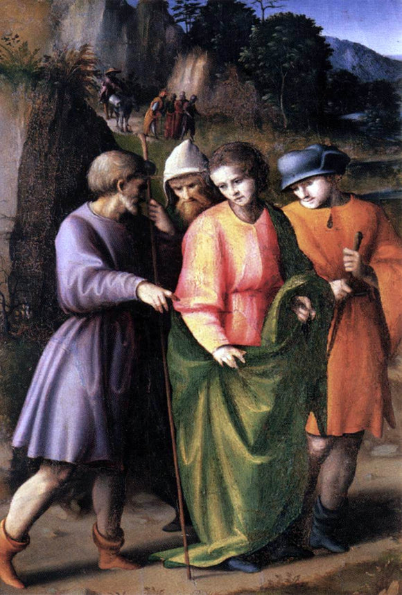  II Francesco Ubertini Bacchiacca Scenes from the Story of Joseph: Joseph Sold by His Brethren - Canvas Art Print