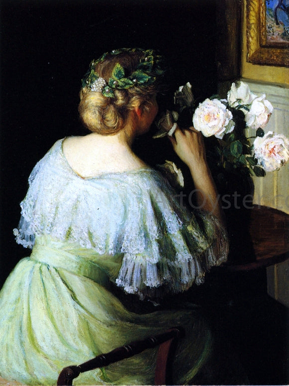  Lilla Cabot Perry Scent of Roses (also known as Girl and Roses) - Canvas Art Print