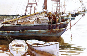  John Singer Sargent Schooner, Catherine, Somesville, Maine - Canvas Art Print