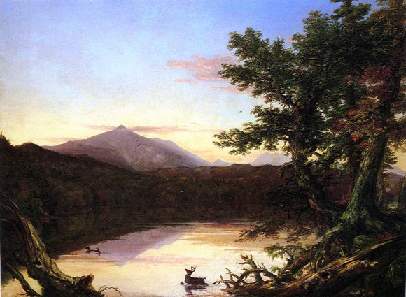  Thomas Cole Schroon Lake - Canvas Art Print