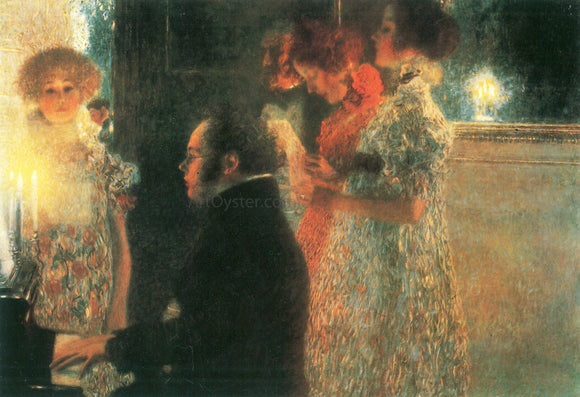  Gustav Klimt Schubert at the Piano II - Canvas Art Print
