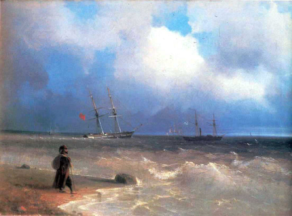  Ivan Constantinovich Aivazovsky Sea Coast - Canvas Art Print