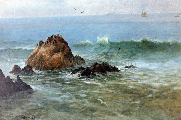  Albert Bierstadt Seal Rocks off Pacific Coast, California - Canvas Art Print
