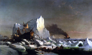  William Bradford Sealers Crushed by Icebergs - Canvas Art Print