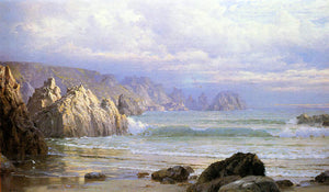  William Trost Richards Seascape: Along the Cliffs - Canvas Art Print