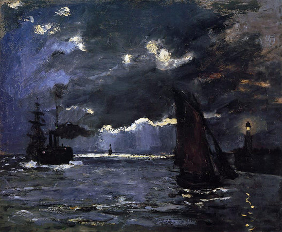  Claude Oscar Monet Seascape, Night Effect - Canvas Art Print