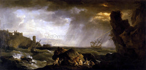  Claude-Joseph Vernet Seascape: Tempest - Canvas Art Print