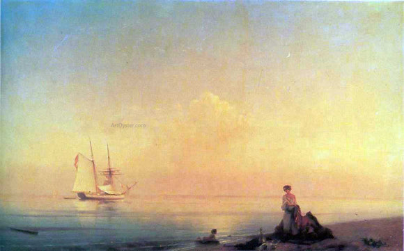  Ivan Constantinovich Aivazovsky Seashore, Calm - Canvas Art Print