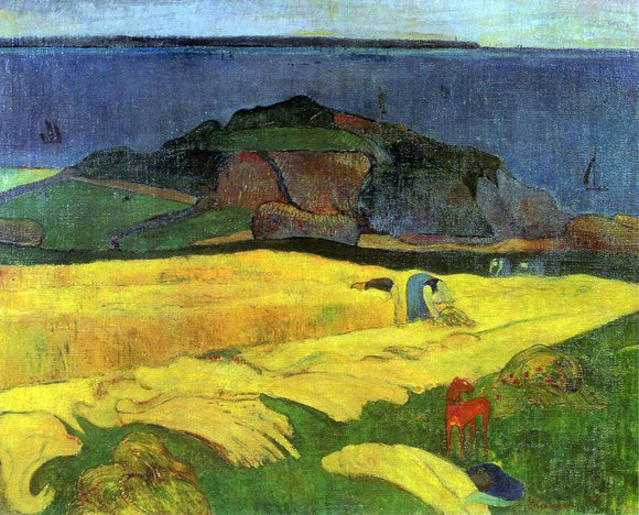  Paul Gauguin Seaside Harvest, le Pouldu - Canvas Art Print