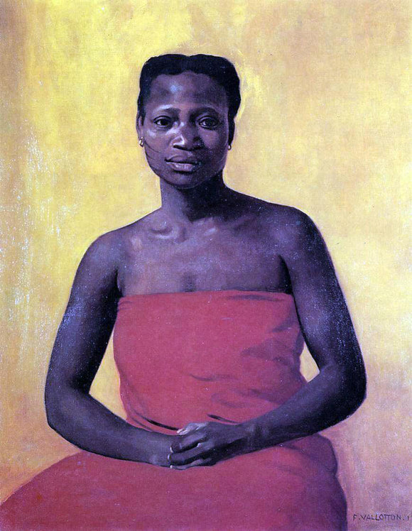 Felix Vallotton Seated Black Woman, Front View - Canvas Art Print