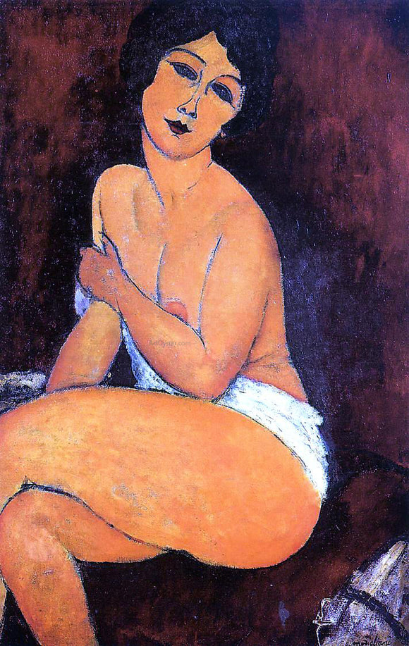  Amedeo Modigliani Seated Nude - Canvas Art Print