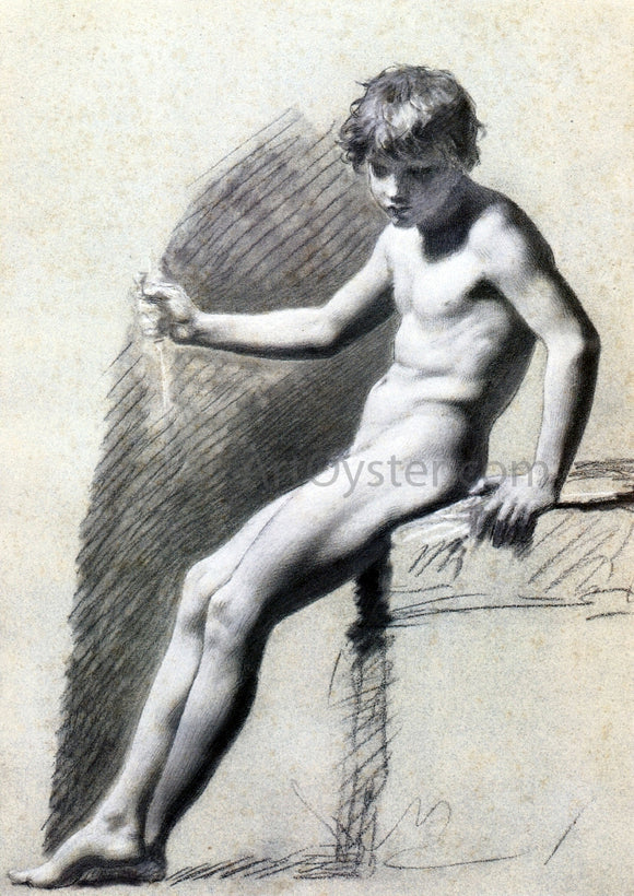  Pierre Paul Prudhon Seated Nude Figure - Canvas Art Print