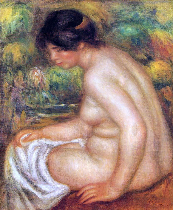  Pierre Auguste Renoir Seated Nude in Profile (also known as Gabrielle) - Canvas Art Print