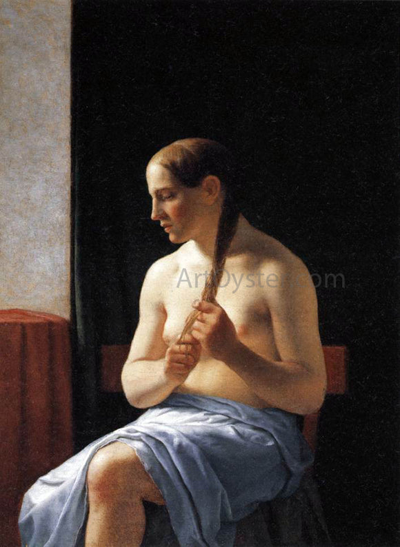  Christoffer Wilhelm Eckersberg Seated Nude Model - Canvas Art Print