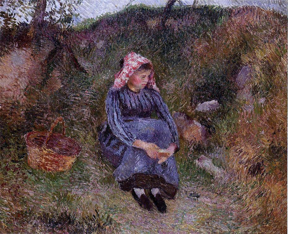  Camille Pissarro Seated Peasant Woman - Canvas Art Print