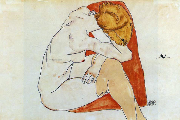  Egon Schiele Seated Woman - Canvas Art Print