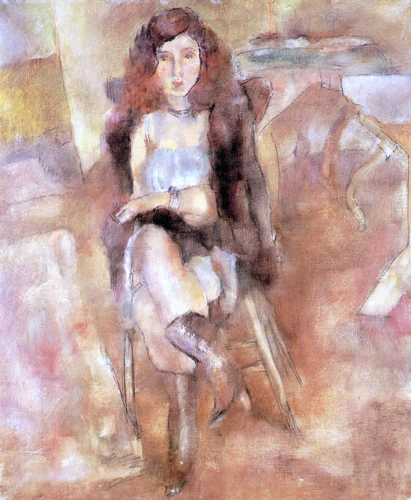  Jules Pascin Seated Woman - Canvas Art Print