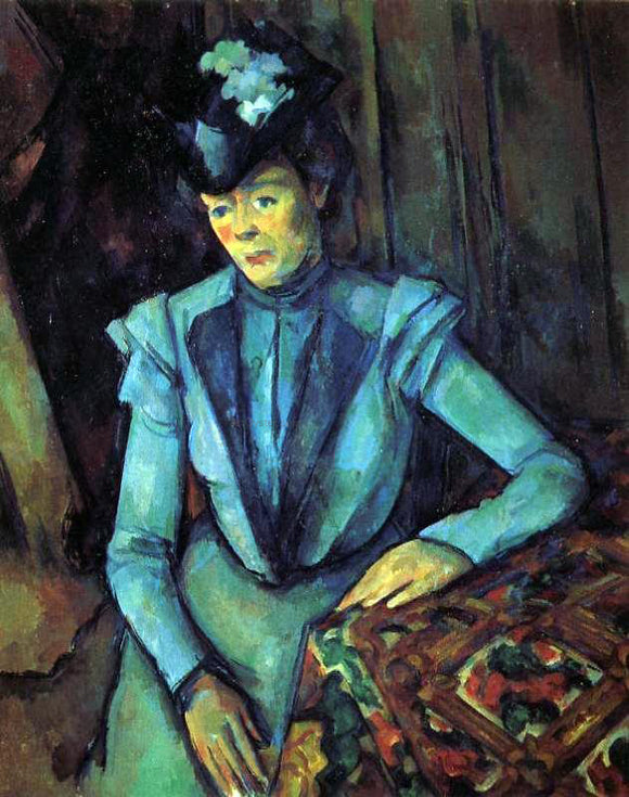  Paul Cezanne Seated Woman in Blue - Canvas Art Print