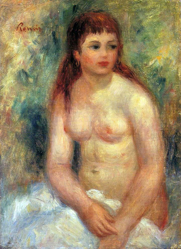 Pierre Auguste Renoir Seated Young Woman, Nude - Canvas Art Print