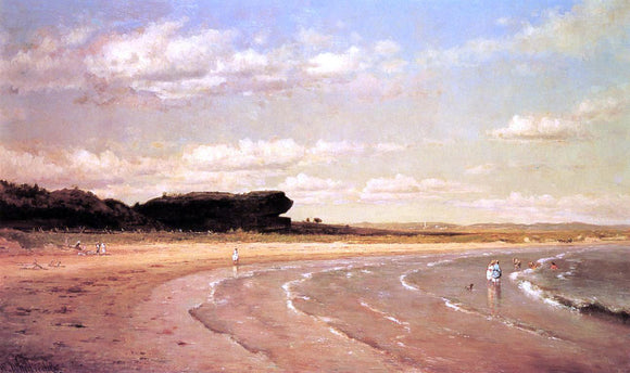  Thomas Worthington Whittredge Second Beach, Newport - Canvas Art Print