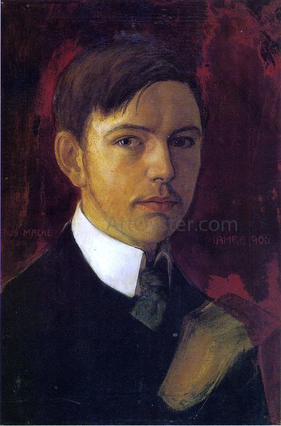  August Macke Self Portrait - Canvas Art Print