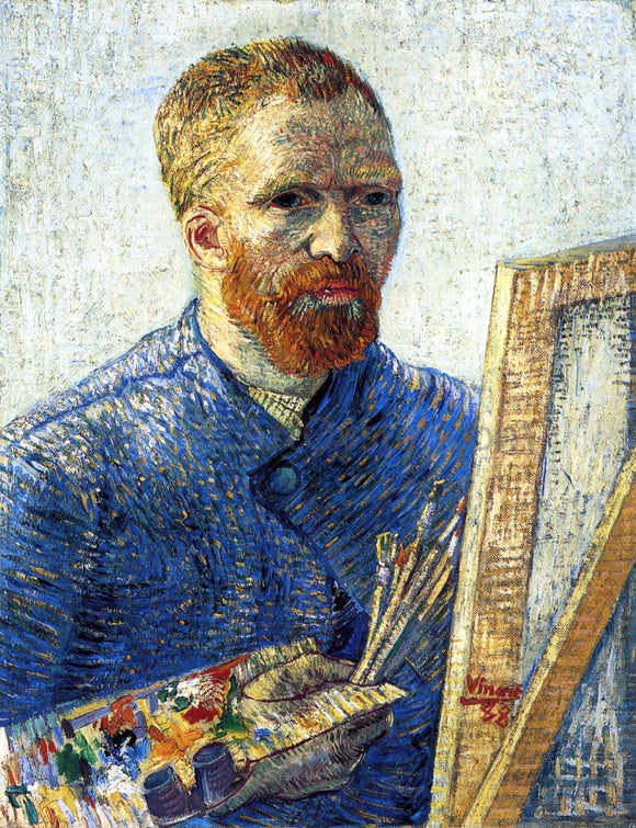  Vincent Van Gogh Self Portrait as a Painter (also known as Self Portrait in Front of the Easel) - Canvas Art Print