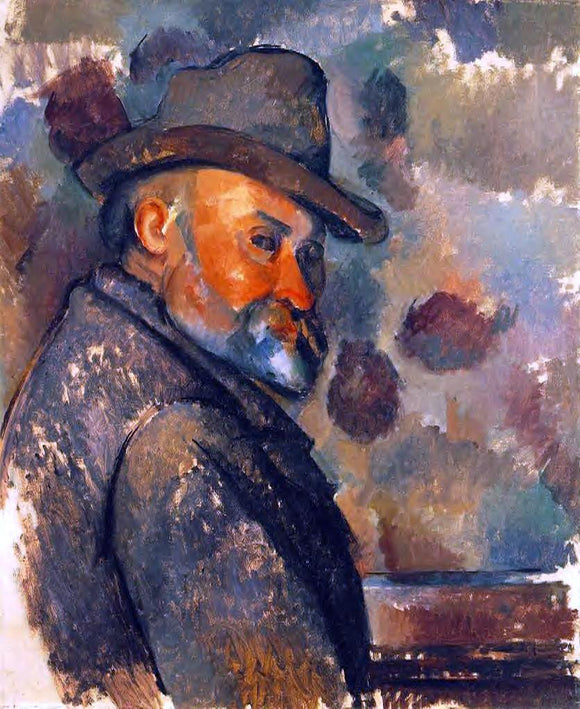  Paul Cezanne Self Portrait in a Felt Hat - Canvas Art Print