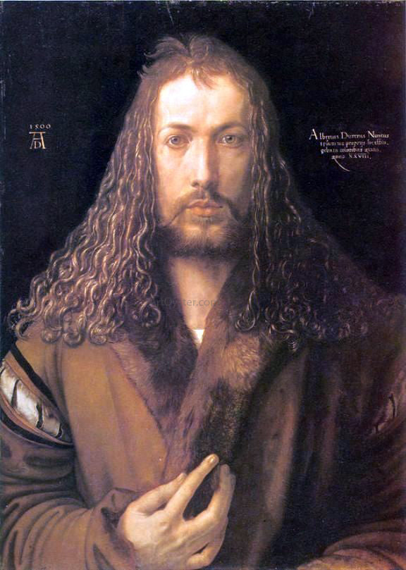  Albrecht Durer Self Portrait in a Fur-Collard Robe - Canvas Art Print