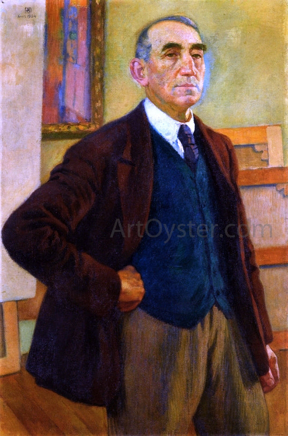  Theo Van Rysselberghe Self Portrait in a Green Waistcoat - Canvas Art Print