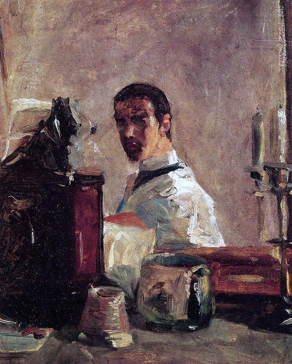  Henri De Toulouse-Lautrec Self Portrait in front of a Mirror - Canvas Art Print