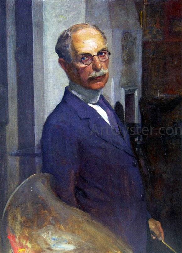  Ignaz Marcel Gaugengigl Self Portrait in the Artist's Studio - Canvas Art Print