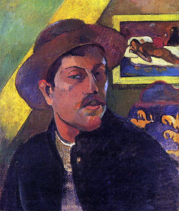  Paul Gauguin Self Portrait with Hat - Canvas Art Print