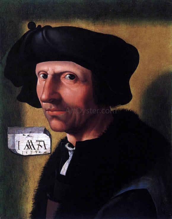  Jacob Cornelisz Van Oostsanen Self-Portrait - Canvas Art Print