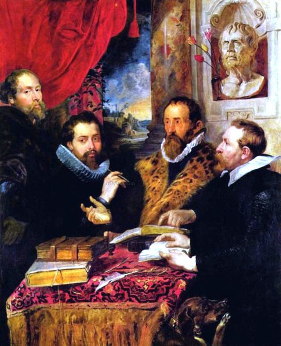  Peter Paul Rubens Selfportrait with Brother Philipp, Justus Lipsius and Another Scholar - Canvas Art Print
