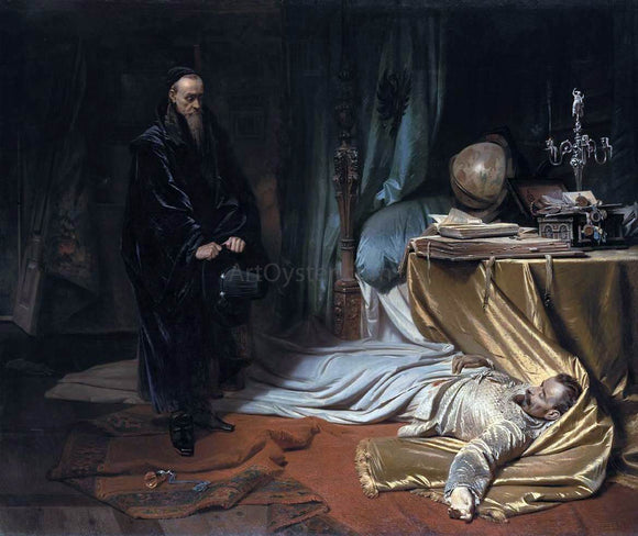  Karl Theodor Von Piloty Seni at the Dead Body of Wallenstein - Canvas Art Print