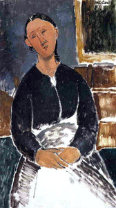  Amedeo Modigliani Serving Woman (also known as La Fantesca) - Canvas Art Print