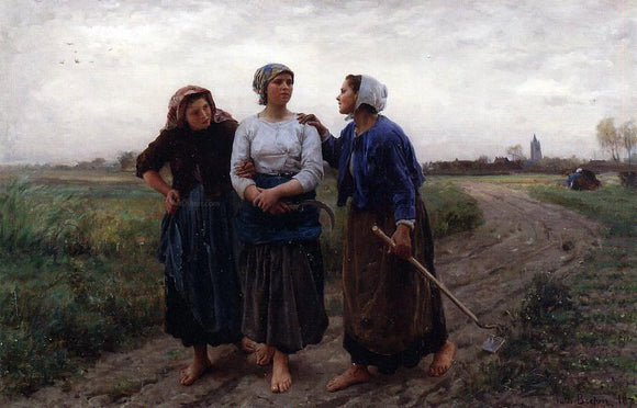  Jules-Adolphe Breton Setting out for the Fields - Canvas Art Print