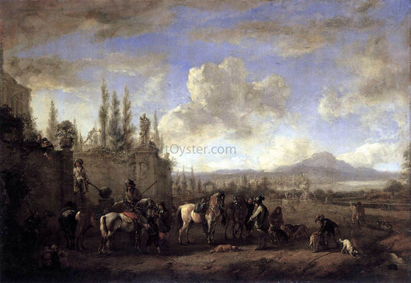 Philips Wouwerman Setting out on the Hunt - Canvas Art Print